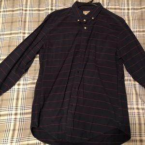 J. Crew long sleeve Button down navy shirt